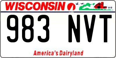 WI license plate 983NVT