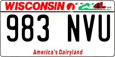 WI license plate 983NVU