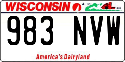 WI license plate 983NVW