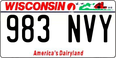 WI license plate 983NVY