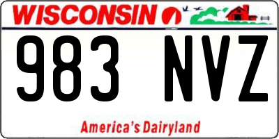 WI license plate 983NVZ