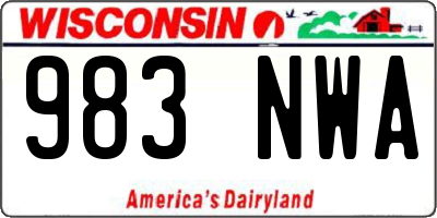 WI license plate 983NWA