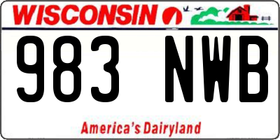 WI license plate 983NWB