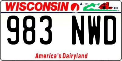 WI license plate 983NWD