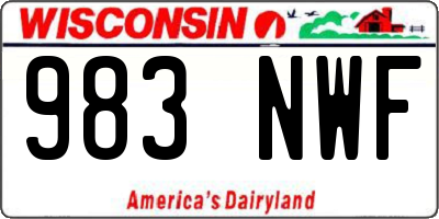WI license plate 983NWF