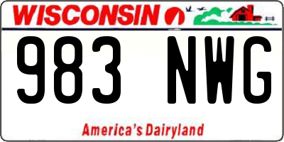 WI license plate 983NWG