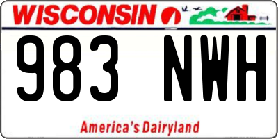 WI license plate 983NWH