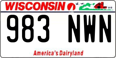 WI license plate 983NWN
