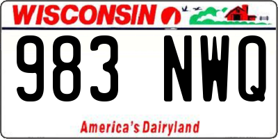 WI license plate 983NWQ
