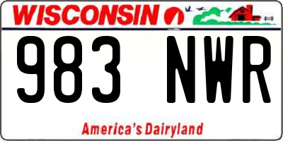WI license plate 983NWR