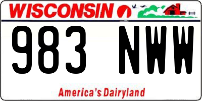 WI license plate 983NWW