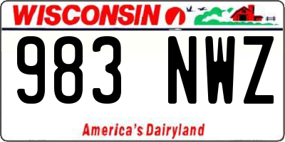 WI license plate 983NWZ
