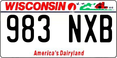 WI license plate 983NXB