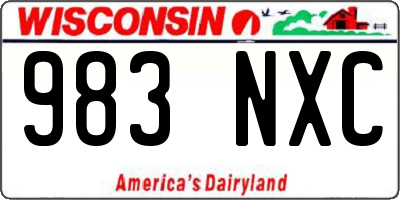 WI license plate 983NXC