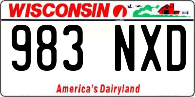 WI license plate 983NXD