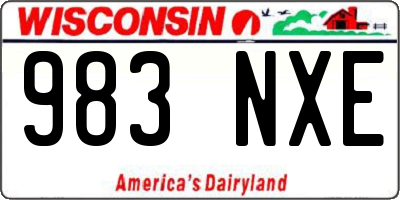 WI license plate 983NXE
