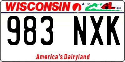 WI license plate 983NXK