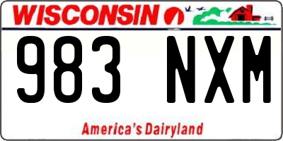 WI license plate 983NXM