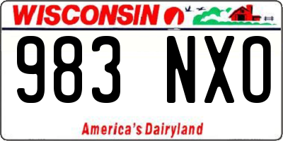WI license plate 983NXO