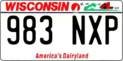 WI license plate 983NXP