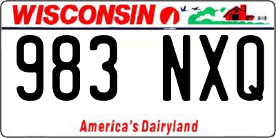 WI license plate 983NXQ