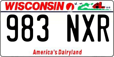 WI license plate 983NXR
