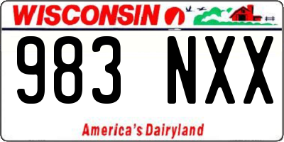 WI license plate 983NXX