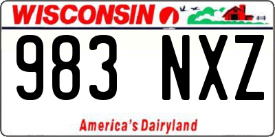 WI license plate 983NXZ