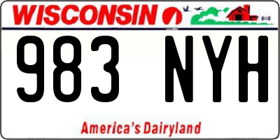 WI license plate 983NYH