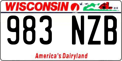 WI license plate 983NZB