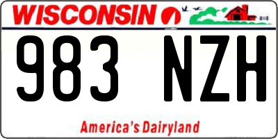 WI license plate 983NZH