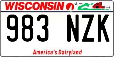WI license plate 983NZK