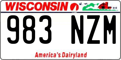 WI license plate 983NZM
