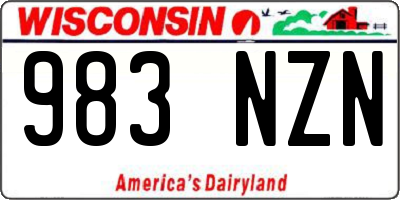 WI license plate 983NZN