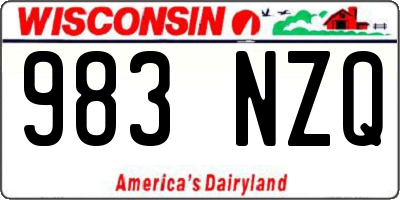 WI license plate 983NZQ