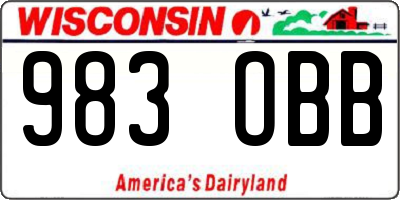WI license plate 983OBB