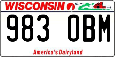 WI license plate 983OBM