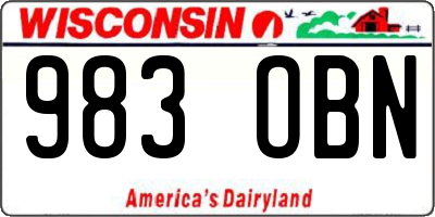WI license plate 983OBN
