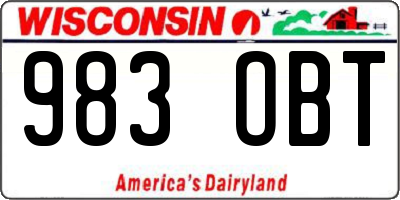 WI license plate 983OBT