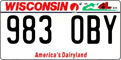 WI license plate 983OBY