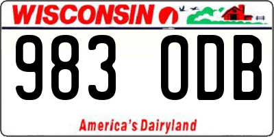 WI license plate 983ODB