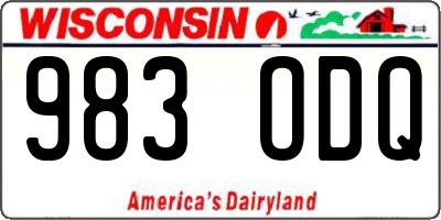 WI license plate 983ODQ
