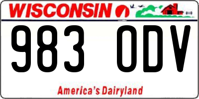 WI license plate 983ODV