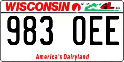 WI license plate 983OEE