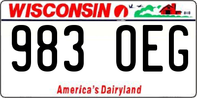 WI license plate 983OEG