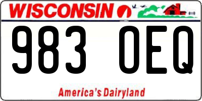 WI license plate 983OEQ