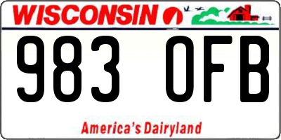 WI license plate 983OFB