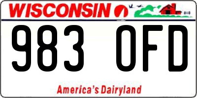 WI license plate 983OFD