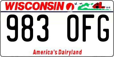 WI license plate 983OFG