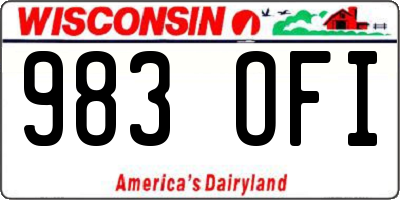 WI license plate 983OFI